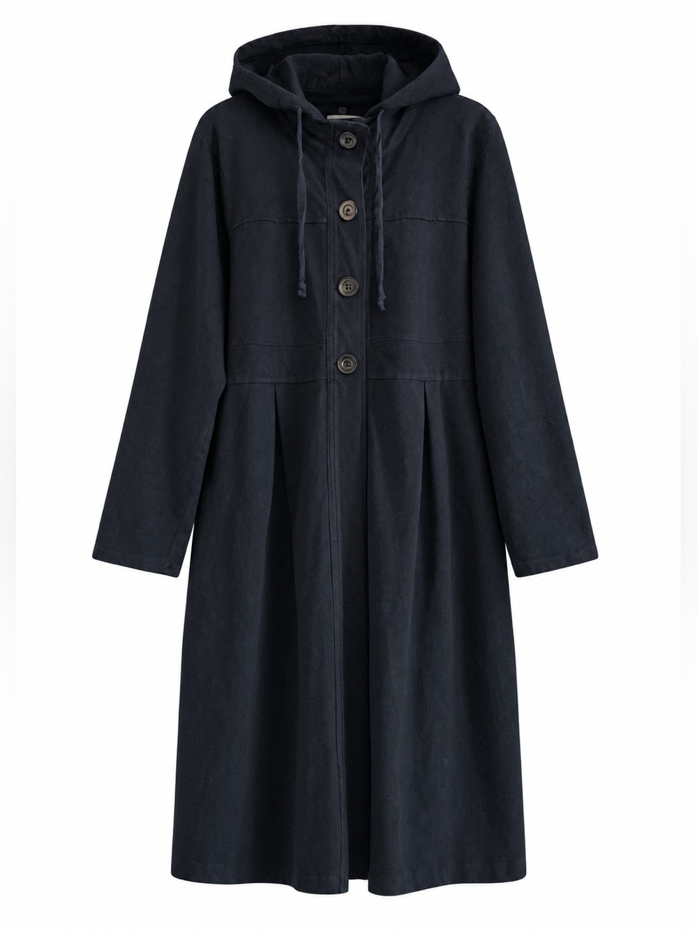 Old Navy Black Maternity Trench Coat Hooded Jacket Cotton Blend – Size XL GUC